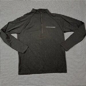 Lululemon Mens Metal Vent Tech Midweight 1/2 Zip Long Sleeve Grey W/ LOGO Large